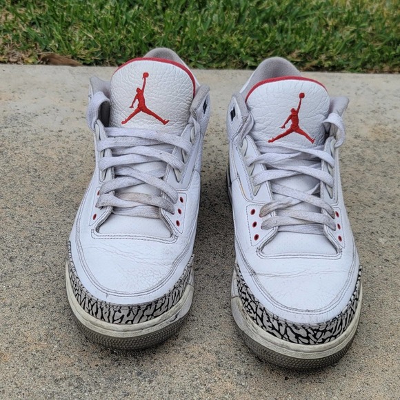 Nike Air Jordan Retro 3 Cement Grey Shoes - Picture 3 of 10